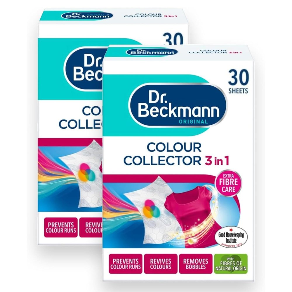 60 Sheets Colour Collector 3 in 1 Laundry Sheets for Long Lasting Colour Protection of Laundry Extra Fiber Care and Removes Bobbles for Mixed Washes with Safe Fabric Care