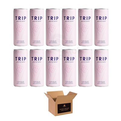 Calming Drink | 120mg Magnesium with Lions Mane, Chamomile Lemon Balm | Low Calorie, 0 Sugar, Relaxation & Stress Relief (Trip, Mindfull Blend - Elder Flower Mint 12Pack)