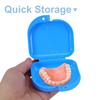 BAZEITFLOW 10pcs Denture Container with Lid Portable Pp Retainer Storage Box Compact Square Design Travel Dental Appliance Holder on The Go Use view 3