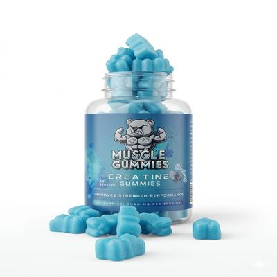 Muscle Gummies Creatine Gummies 5000mg Daily Creatine Supplement for Strength, Muscle Growth & Gym Performance Easy-to-Take Creatine Chews 30 Day Supply