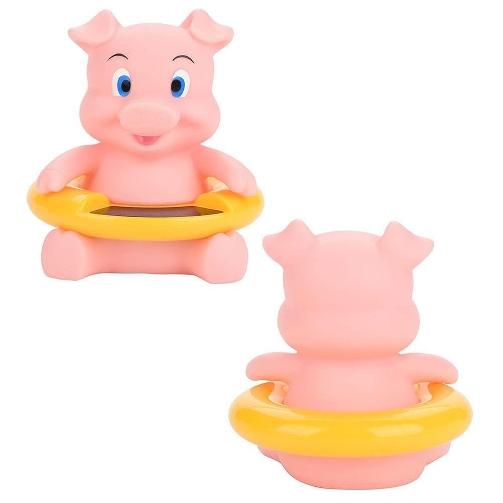 Pongnas Baby Bath Thermometer Temperature Display Floating Cute Animal Thermometer Water Measurement Safety for Baby Bath Time (Pink Pig)