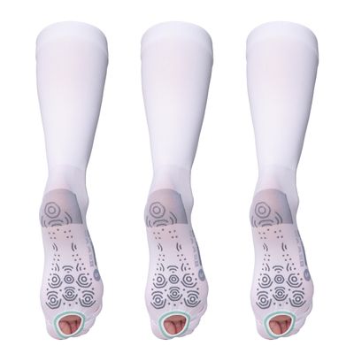 FITLEGS - Grip Anti-Embolism Compression Stocking, Multipack, S, White
