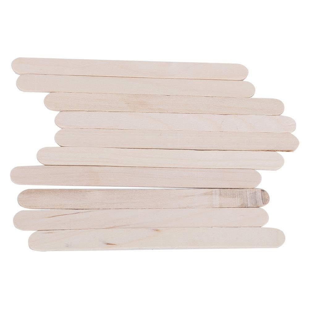 LUCKDANO 400PCS Wooden Ice Cream Sticks for DIY Art Craft Projects - Safe and Eco-Friendly Wooden Crafting Sticks for Kids and Adults - Ideal for Dessert Making and Classroom Activities
