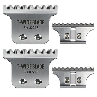 2215 T-Wide Professional Replacement Blade, Compatible with Wahl 5 Star Detailer Li (8081, 8171), Adjustable Stainless Steel Zero Spread Blade (Pack of 2)