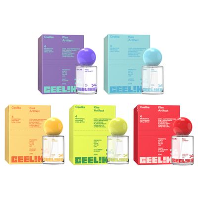 Oral Spray Set [5-Pack] Probiotic Breath Freshening Spray Flavors: Mint, Cucumber, Lemon, Orange, and Apple Cider Vinegar Portable Oral Spray for Men and Women