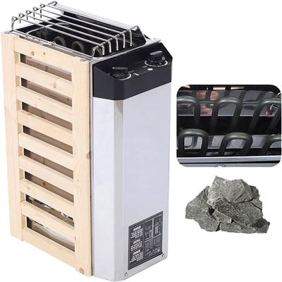 Electric Sauna Heater 3KW/3.6KW Stainless Steel Internal Control Suitable for 2-4m Spaces with Timer 0-180 Minutes for Family Hotel Spa Shower
