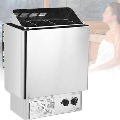 Electric Sauna Heater, Stainless Steel Sauna Stove with Internal Controller, Timer 0-180 Min, Temperature 0-100 for 2-13m Room