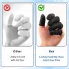 100 Pcs Disposable Silicone Finger Cots & Protectors Non-Allergenic Black Finger Gloves Fingertips for Beauty, Manicure, Massage & Industrial Use view 3