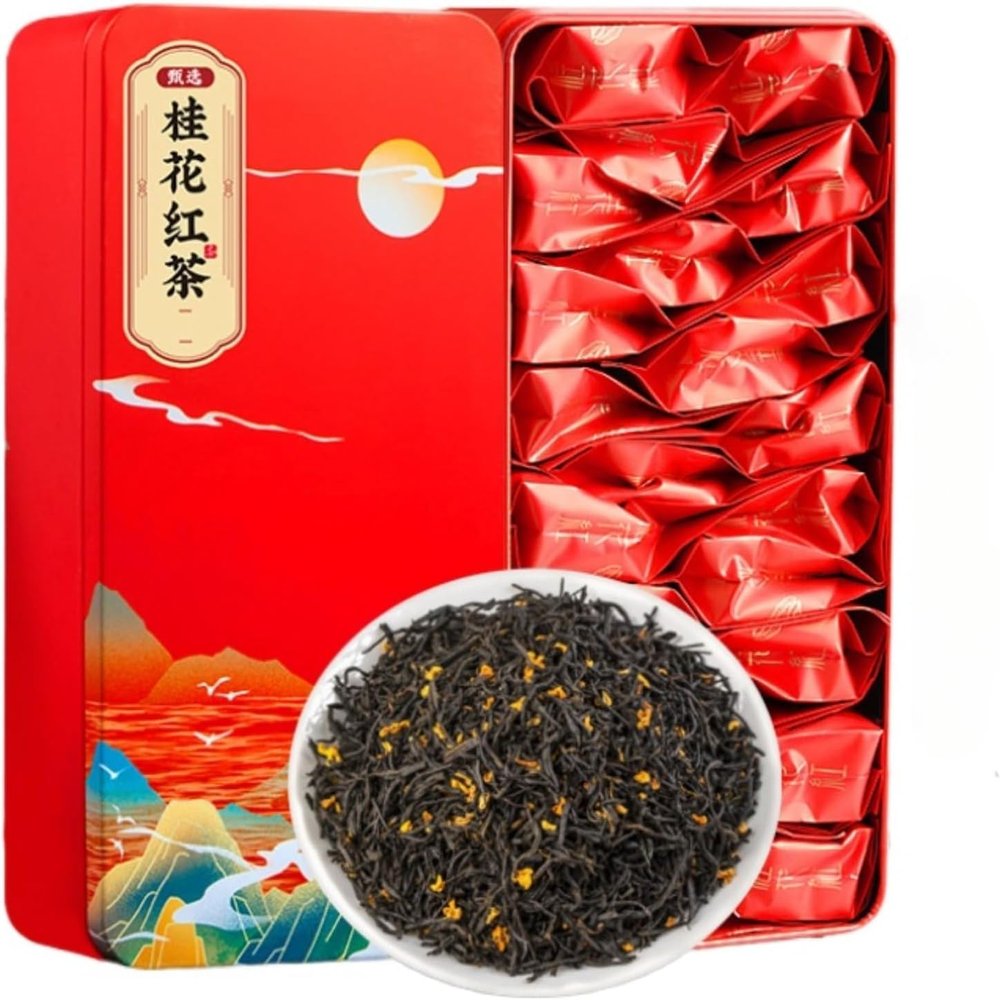 Lapsang Souchong Osmanthus Black Tea No Additives-Strong Aroma Loose Leaf Black Tea 125g/4.4oz