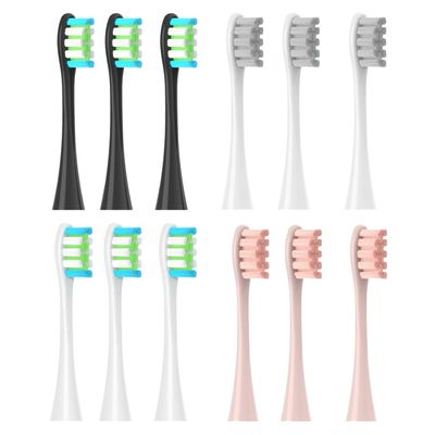 12 Replacement Heads, Compatible with Oclean Flow/X/X PRO/ Z1/ F1/ One/Air 2/SE Brush Heads, Soft Toothbrush Vacuum Cleaner Bristles (12pcs 4 Color Type, One Size)