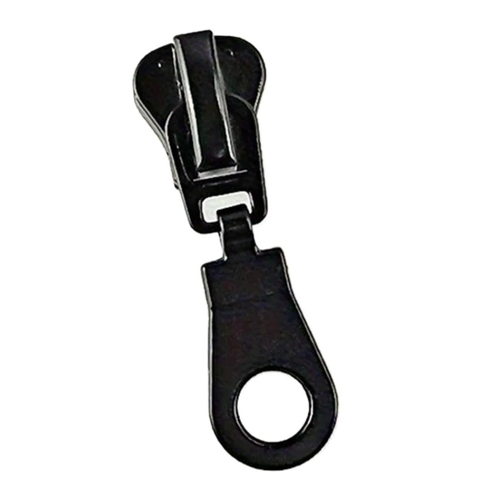 10pcs 5# Colorful Resin Zipper Pulls Round Slider Heads for Clothing Coats Uniforms Sewing Tools(10 pcs Black)