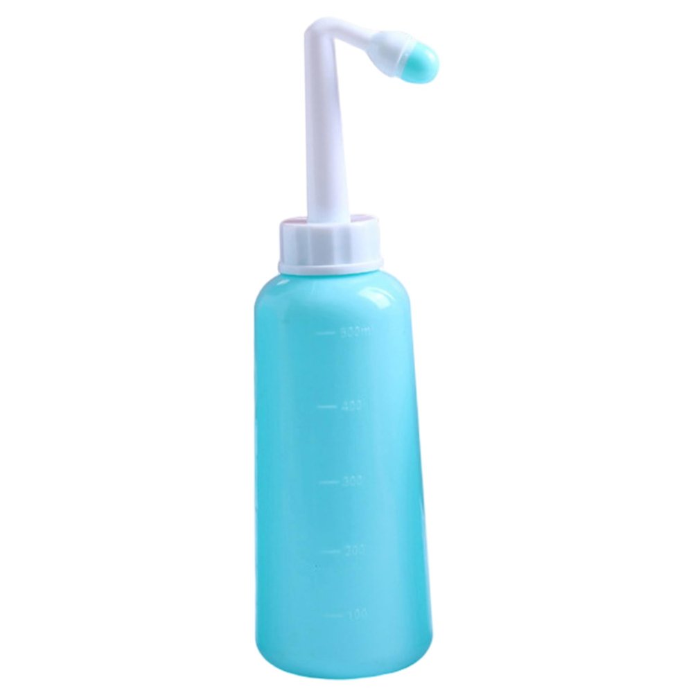 Perineal Bottle for Postpartum Care, 500ml Portable Handheld Upside Down Peri Bottles with Cover, Postpartum Essentials for New Moms Perineal Recovery & Cleaning, Sky-Blue, Zuhause Gebrauch