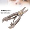 Jectse Round Tip Nose Hair Trimmer Manual Scissors Multi-Functional Grooming Tool for Men and Women Ti Alloy Material Compact Design for Easy Use view 4