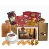 Festive Christmas Food Hamper In Open Bamboo Tray - With Brandy Christmas Pudding, Shortbread, Jam, Tea & Chocolate Pralines Luxury Sharing Gift for Couples, Mum, Wife or Birthdays view 2
