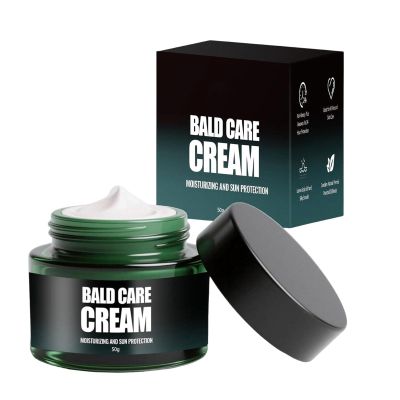 Bald head moisturiser for men, Bald Cream, Moisturizing & Nourishing Scalp Care for Men, Acts as Post-Shave Balm & Scalp Moisturiser. Ideal for Bald Head Maintenance & Smooth Shaving (1PC)