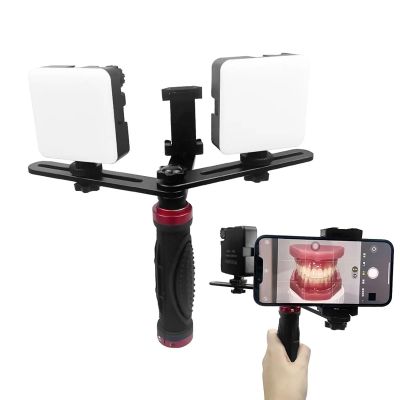 Dental Mobile Phone Camera Fill Light - 360 Adjustable LED Video Light Studio Kit with Professional Brightness Control for Dental Photography