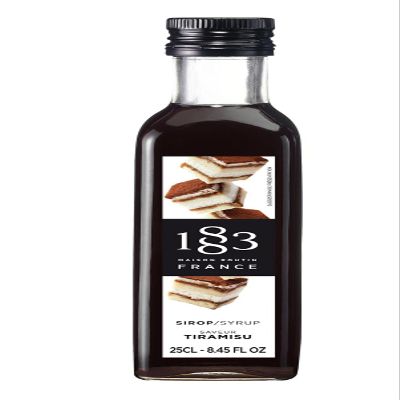 1883 Maison Routin Premium Tiramisu Syrup Coffee & Cocoa Dessert Flavour for Coffee, Cocktails & Baking Vegan-Friendly, No Preservatives 250ML Glass Bottle