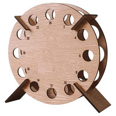 Nosqew Xmas Countdown Wine Rack Wooden Advent Calendar Wine Stand Festive Holiday Decor for Christmas Party Home Decoration Brown (593.00)