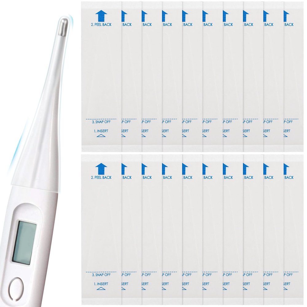 VICASKY Disposable Protective Covers Safe and Easy to Use 100pcs for Digital Thermometers Pe Material Suitable for Body Temperature Measurement at Home Or Outdoors