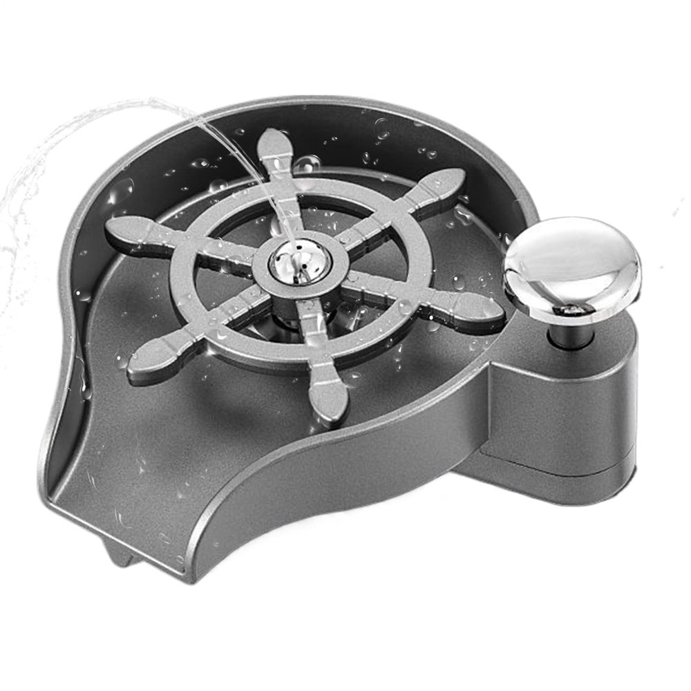 Mxshc Cup Washer for Sink | Kitchen Cup Rinsing Tool Stainless Steel,Bottle Washing Rinser - forMugs Thermal Flasks Wine Glasses Coffee Cups