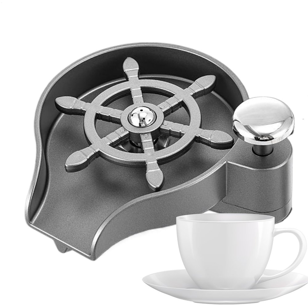 - Rinse for the Kitchen Sink - Kitchen Mug Cleaning Aid Stainless Steel - Cleaning Rinse for Bottles - For Cups Thermal Bottles Wine Glasses Coffee Cups