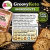 Groovy Keto Bread Low Carb Sliced Loaf - 2.3g Carbs, 7.6g Protein, 16 Slices (400g) Multigrain Seeded, Diabetic Friendly, Low Calorie 67 Kcal (1 Pack) view 3