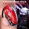 Male Chastity Device with App & Remote Control - Adjustable Cock Cage Set, 5 Rings, 10 Vibration Modes for Adult Exercise Gear RF8K45 view 2