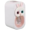 BIUDECO Wall-Mounted Toothpaste Dispenser Cute Bunny Design, Automatic Squeeze Toothpaste Holder for, No-Drill Bathroom Organizer with Toothbrush Storage, Practical Oral Care Accessory view 1
