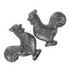 Cabilock 2pcs Cast Iron Cooking Tools Iron Chicken Tool Natural for Vegans Athletes Boy Girl view 1