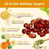 Pumpkin Seed Oil Capsules | 1000mg with Pumpkin Seed Extract | Supports Hair, Skin, Nails & Vitality | Cold Pressed with Fatty Acids | 300 Softgels | Non-GMO, Gluten Free view 2