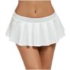 2026 Skirt Women's Role Play Pleated Mini Skirt Ruffle Lingerie for School Girls, White, S view 1