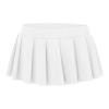 2026 Skirt Women's Role Play Pleated Mini Skirt Ruffle Lingerie for School Girls, White, S view 2