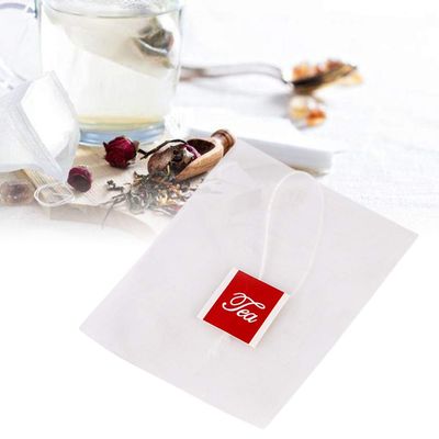 ZJchao 100pcs Clear Nylon Empty Tea Bags for Loose Leaf with Drawstring 6.5 * 8 Filters