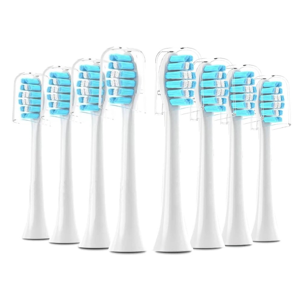 8Pack Replacement Toothbrush Heads,Compatible for Phlps Soni, Care Replacement Heads, Sonicare Replacement Brush Head,White(8pcs Green)