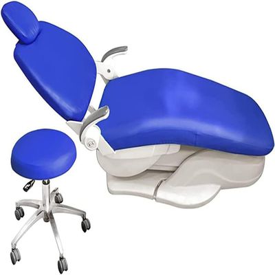 Dental Chair Covers Set, Waterproof PU Leather Protectors for Dentist Equipment, Washable Headrest & Backrest Covers, Stylish Elastic Full Chair Covers