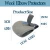 BIVIKEY 1 Pcs 100Wool Elbow Pressure Sores Protector Arm Pads Adjustable Suitable for Office Home Elderly Care and Medical Institutions Unisex Wool Grey view 4