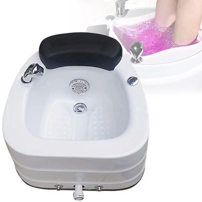 Professional Acrylic Portable Pedicure Spa Station - Foot Bath Tub with Shampoo Sink for Salon and Home Use, Ideal for Pedicures and Foot Soaks