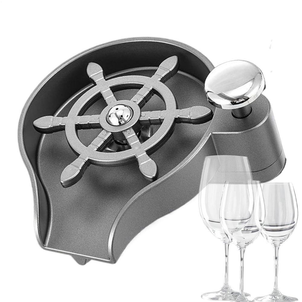 Cup Rinser for Sink, Kitchen Utensil for Rinsing Stainless Steel Cups, Rinser for Washing Glasses Water Bottles Jugs Wine Glasses and Coffee Cups