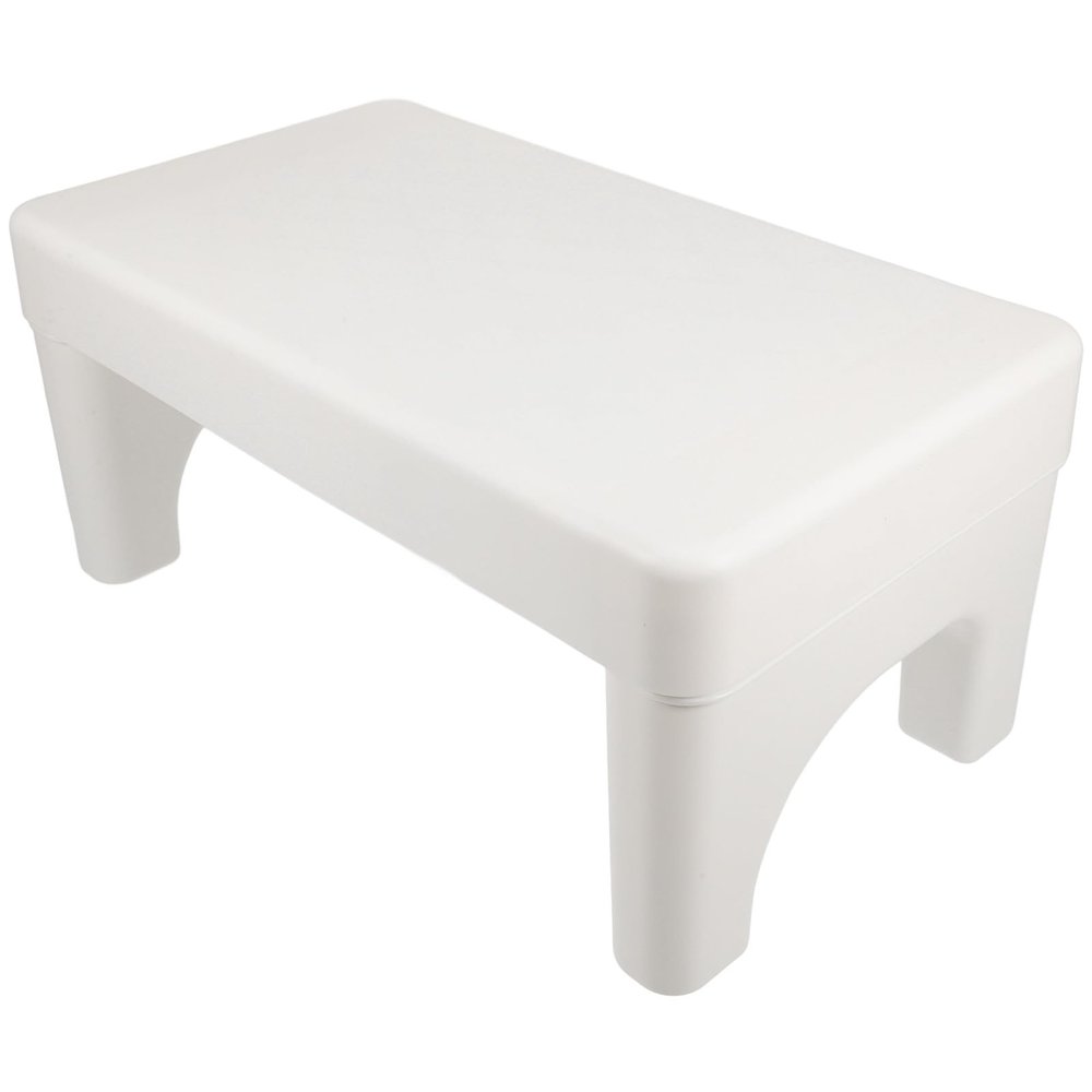 CLISPEED Toilet Step Stool for Adults Bathroom Footstool Squatting Toilet Stool Ergonomic Posture Support White Non-Slip Plastic for Healthy Bowel Movement