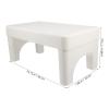 CLISPEED Toilet Step Stool for Adults Bathroom Footstool Squatting Toilet Stool Ergonomic Posture Support White Non-Slip Plastic for Healthy Bowel Movement view 2