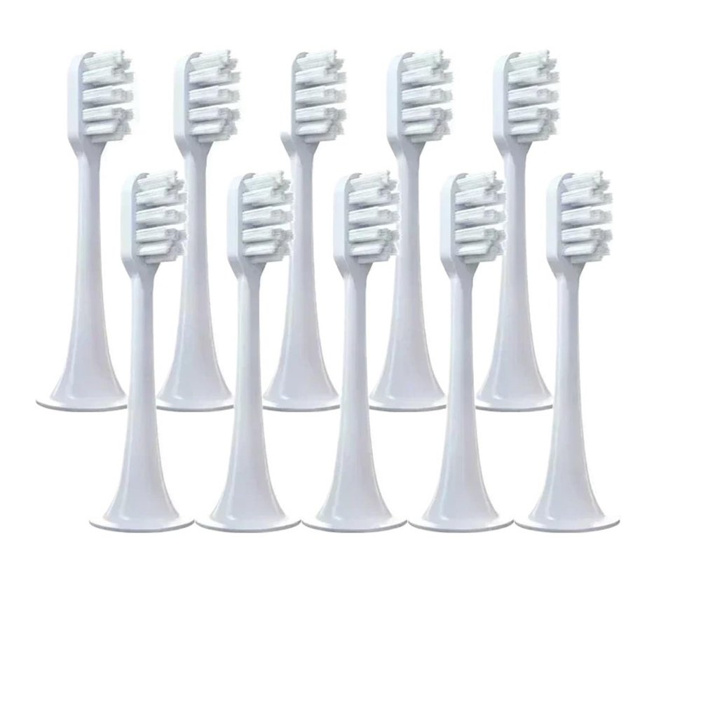 10pcs Replacement Toothbrush Heads, Compatible for T300 T500 Electric Teeth Brush T700 Soft Teethbrush Nozzles(10 White-Soft)