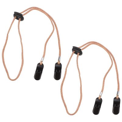 HAPINARY 2Pcs Adjustable Multi-Function Hat Clips Caps Straps Outdoor Anti-Lost Hat Accessory for Travel and Sports, Beige