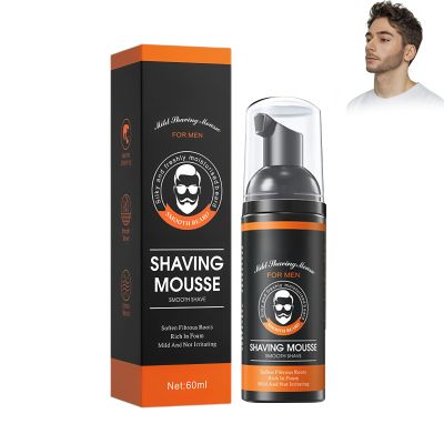 Skin Shaving Foam 60 ml, Shaving Cream, Foam for Shaving, Shaving Cream for Thorough and Smooth Shaving, Soothes and Moisturises Face After Shaving, Vegetarian