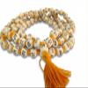 ADHAATA Natural Holy Basil Wood Tulsi Mala 108+1 Ram Naam Inscribed Beads Handcrafted Knotting for Japa, Meditation, Yoga & Hare Krishna Chanting view 2