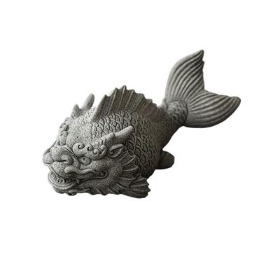 MIOHAO Blue Sand Stone Fish Dragon Decoration Gift Simple Living Room Household Creative Landscape Table Decoration Dragon Fish(Transparent)