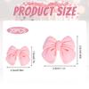 20Pcs Pink Bows Cupcake Decorations Cute Pink Bow Cupcake Toppers Bow Cake Topper Supplies For Party Birthday Decoration Supplies view 2