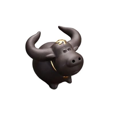 MIOHAO Purplue Sand Tea Pet Niu Boutique Small Ornaments Supportable Lucky Personality Cover Accessories