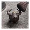 MIOHAO Purplue Sand Tea Pet Niu Boutique Small Ornaments Supportable Lucky Personality Cover Accessories view 3