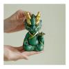 MIOHAO Green Sandstone Auspicious Dragon Tea Pet Zen Ceramic Lucky Decoration Luxury Tea Figurine Chinese Teaware Set(B 6.2X5.3X10CM) view 3