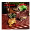 MIOHAO Gold Golden Toad Tea Pet Cute Red Resin Lucky Water Tea Pet Green Tea Tray Color Changing Tea Pet Tea Pet Ornaments(Gold) view 4